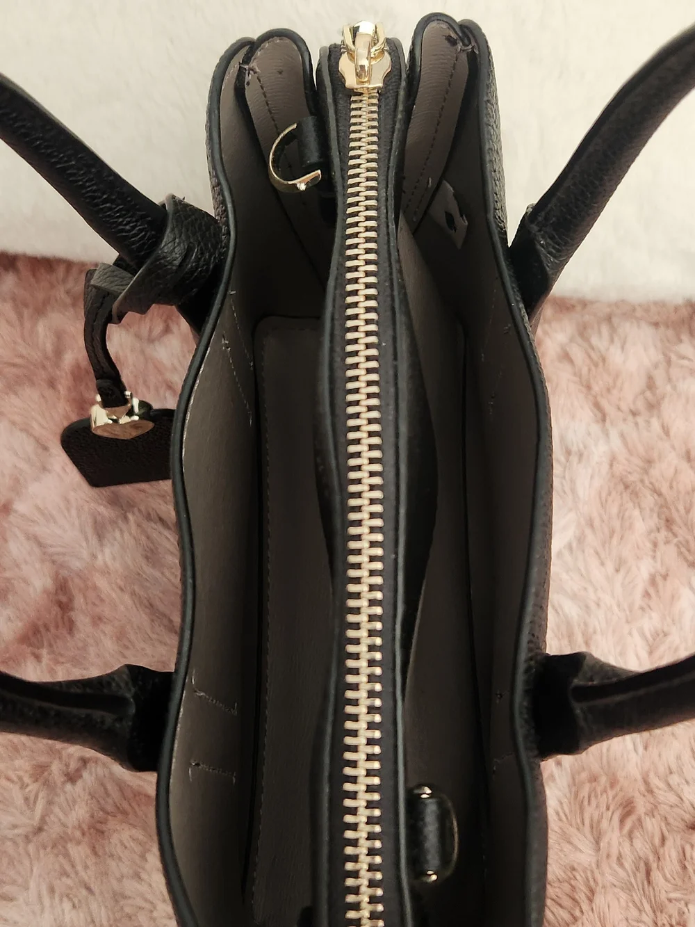 Kate Spade Mini Margaux Satchel Black Pebbled Leather